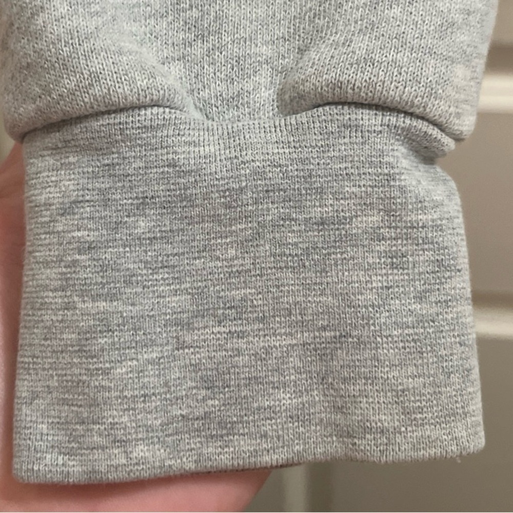 Brandy Melville Hoodie Womens One Size Gray Full Zip Cropped Athletic - Picture 4 of 5